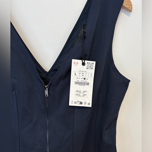 Zara collection  ZIP-UP MIDI DRESS  NWT
 , sz : large - Picture 11 of 11